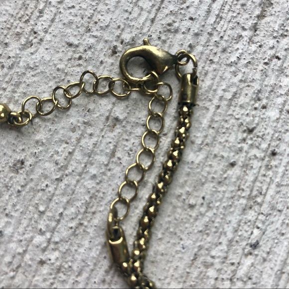 Peacock necklace Blues and Orange, gold metallic - Picture 5 of 8